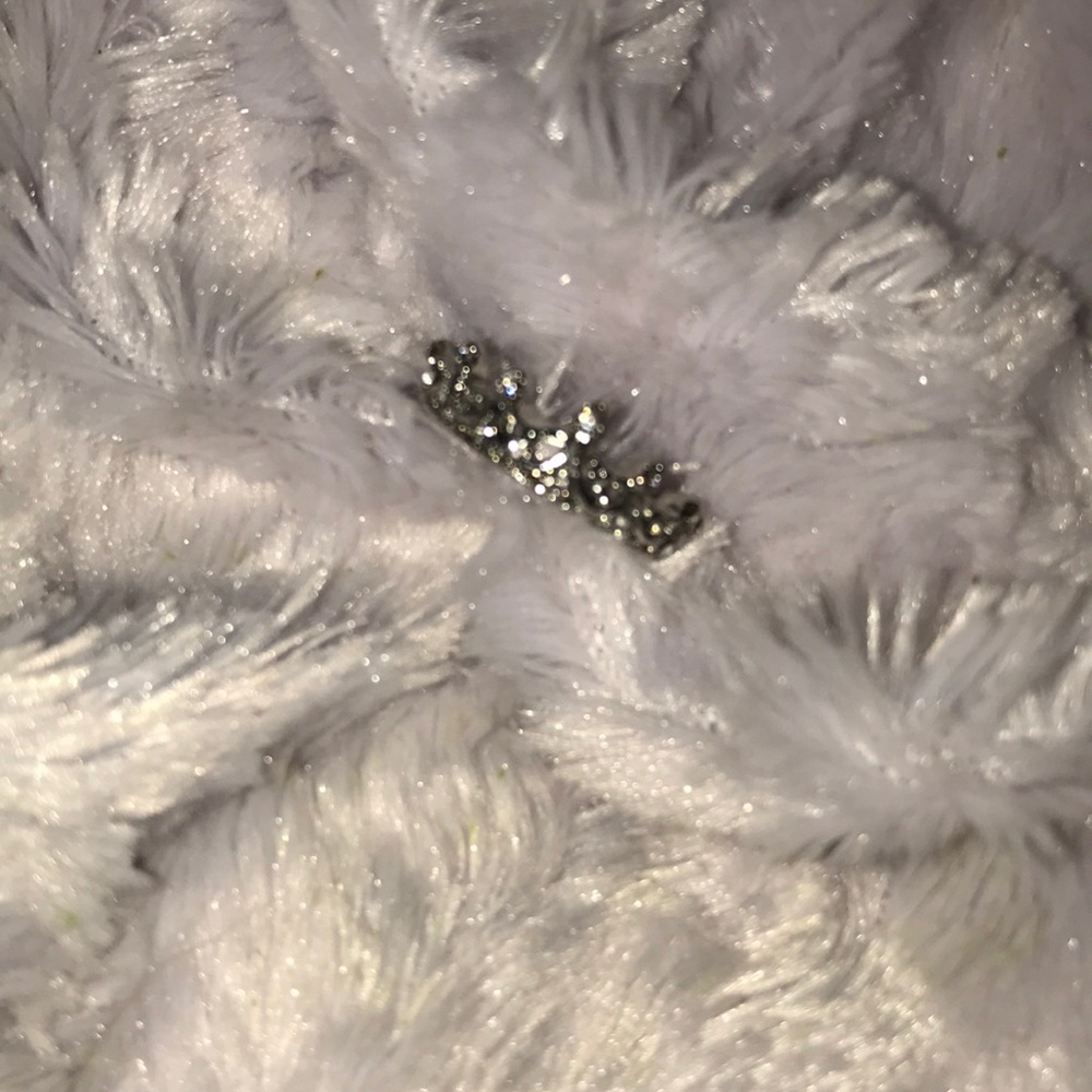 Princess crown ring silver